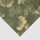 Vintage Ginkgo-Blattmuster Seidenpapier (Ausschnitt)