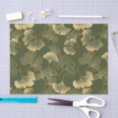 Vintage Ginkgo-Blattmuster Seidenpapier (Handwerk)