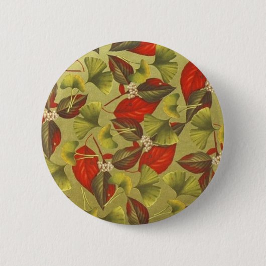 Vintage Ginkgo Button (Vorderseite)