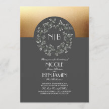 Vintage Gipskraut Wreath Gold-Hochzeit