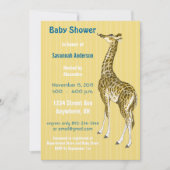 Vintage Giraffe Baby Boy Shower Einladungen (Vorderseite)