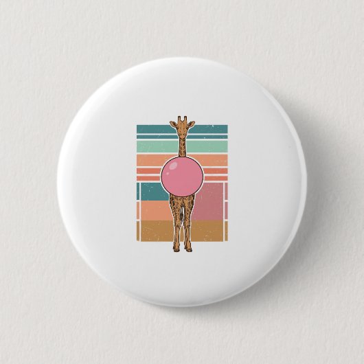 Vintage-Giraffe-Bubblegum-Gravur-Shirt-Design_1 Button (Vorderseite)