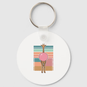 Vintage-Giraffe-Bubblegum-Gravur-Shirt-Design_1 Schlüsselanhänger