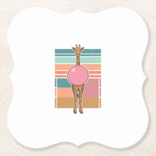 Vintage-Giraffe-Bubblegum-Gravur-Shirt-Design_1 Untersetzer