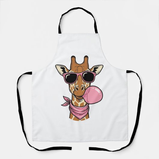 Vintage-Giraffe-Bubbles-Vektor-Design_ Schürze (Vorderseite)