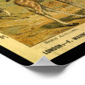 Vintage Giraffe Gazelle Naturgeschichte Poster (Ecke)