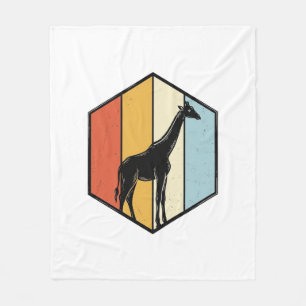 Vintage-Giraffe-Geometrisches-Safari-Vector-Shirt_ Fleecedecke