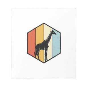 Vintage-Giraffe-Geometrisches-Safari-Vector-Shirt_ Notizblock
