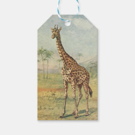 Vintage Giraffe Geschenkanhänger
