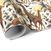 Vintage Giraffe Geschenkpapier (Rolleneckpunkt)