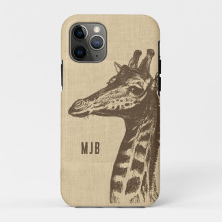 Vintage Giraffe Illustration Personalisiert Case-Mate iPhone Hülle