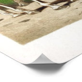 Vintage Giraffe Illustration Print/Poster Poster (Ecke)