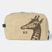 Vintage Giraffe-Illustration Waschbeutel (Vorderseite)