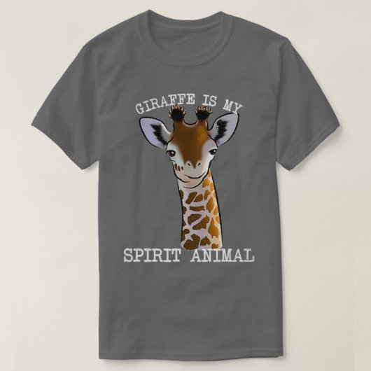 Vintage Giraffe ist mein Geiststier T-Shirt (Design vorne)