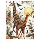 Vintage Giraffe Klemmbrett (Rückseite)