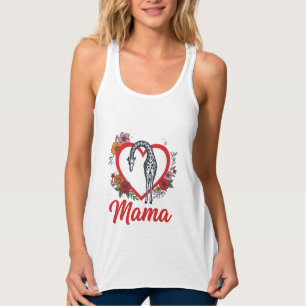 Vintage Giraffe Mama Floral Heart Shirt Design_1