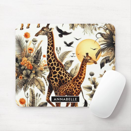 Vintage Giraffe Mousepad (Mit Mouse)