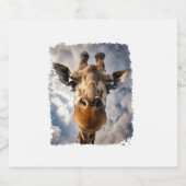 Vintage Giraffe Schaumweinetikett (Einzelnes Label)