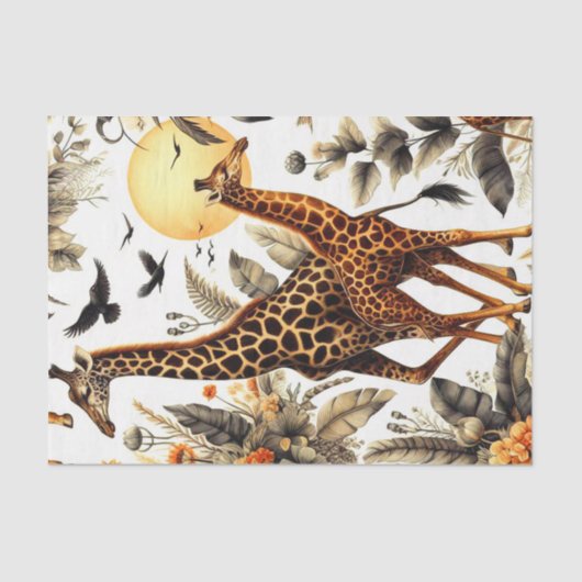 Vintage Giraffe Seidenpapier (Vorderseite)