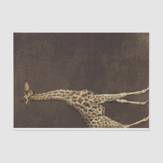 Vintage Giraffe Seidenpapier (Vorderseite)