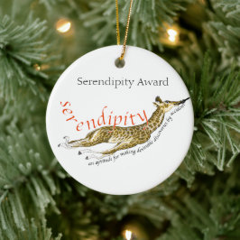 Vintage Giraffe Serendipity Award Ornamente