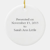 Vintage Giraffe Serendipity Award Ornamente (Hinten)