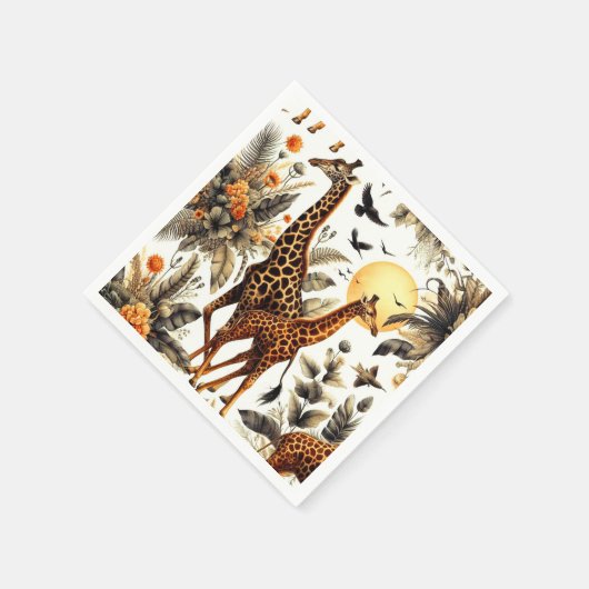 Vintage Giraffe Serviette (Ecke)