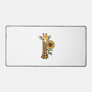 Vintage-Giraffe-Sonnenblume-Vektordesign_1 Schreibtischunterlage