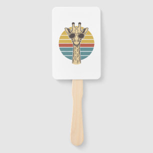 Vintage-Giraffe-Sonnenbrille Retro-Sonnenuntergang Fächer