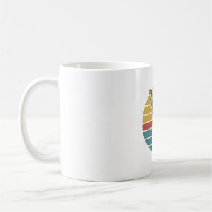 Vintage-Giraffe-Sonnenbrille Retro-Sonnenuntergang Kaffeetasse