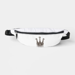 Vintage-Giraffe-Sonnenuntergang-Gravur-Safari-Shir Bauchtasche