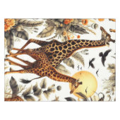 Vintage Giraffe Tischdecke (Vorderseite (Horizontal))