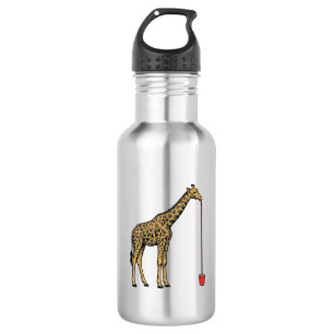 Vintage-Giraffe-Trinkhalm-Vektordesign_1 Edelstahlflasche