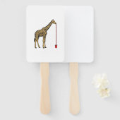 Vintage-Giraffe-Trinkhalm-Vektordesign_1 Fächer (Vorne und Hinten)