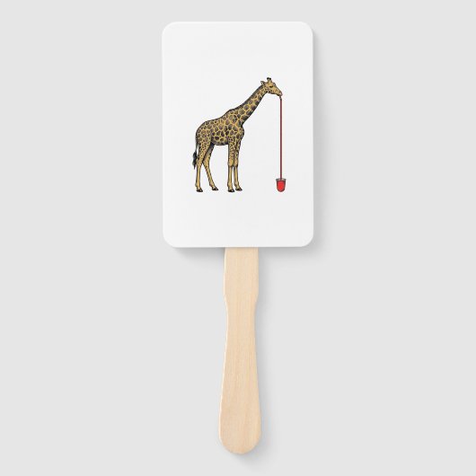 Vintage-Giraffe-Trinkhalm-Vektordesign_1 Fächer (Vorderseite)