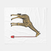Vintage-Giraffe-Trinkhalm-Vektordesign_1 Fleecedecke (Vorderseite (Horizontal))