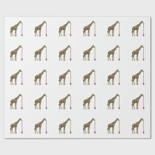 Vintage-Giraffe-Trinkhalm-Vektordesign_1 Geschenkpapier