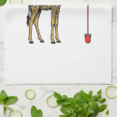 Vintage-Giraffe-Trinkhalm-Vektordesign_1 Geschirrtuch (Gefaltet)
