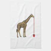 Vintage-Giraffe-Trinkhalm-Vektordesign_1 Geschirrtuch (Vertikal)