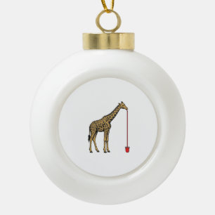 Vintage-Giraffe-Trinkhalm-Vektordesign_1 Keramik Kugel-Ornament