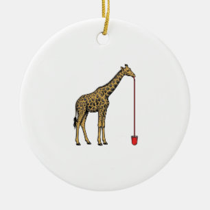 Vintage-Giraffe-Trinkhalm-Vektordesign_1 Keramik Ornament