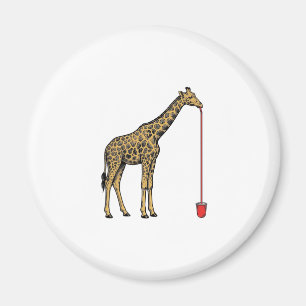 Vintage-Giraffe-Trinkhalm-Vektordesign_1 Magnet