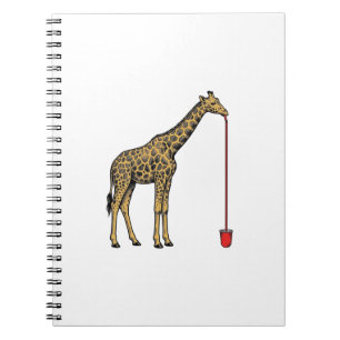 Vintage-Giraffe-Trinkhalm-Vektordesign_1 Notizblock