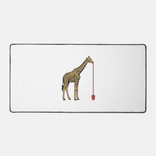 Vintage-Giraffe-Trinkhalm-Vektordesign_1 Schreibtischunterlage