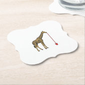 Vintage-Giraffe-Trinkhalm-Vektordesign_1 Untersetzer (angewinkelt)