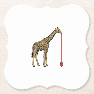 Vintage-Giraffe-Trinkhalm-Vektordesign_1 Untersetzer