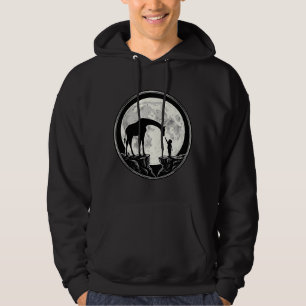 Vintage-Giraffe-und-Kind-Mond-Silhouette-Shirt_1 Hoodie