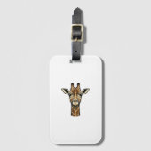 Vintage-Giraffe-Vektor-Art-Design_1 Gepäckanhänger (Vorderseite Vertikal)