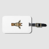 Vintage-Giraffe-Vektor-Art-Design_1 Gepäckanhänger (Vorderseite (Horizontal))