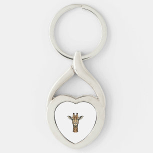 Vintage-Giraffe-Vektor-Art-Design_1 Schlüsselanhänger